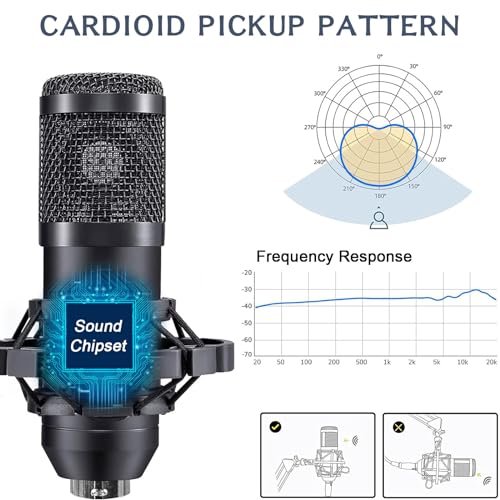 ALPOWL Podcast Equipment Bundle For 2, ALPOWL Audio Interface with Cardioid Designer BM800 Mic for Gamer and All-In-One DJ Mixer, perfect for Live Streaming, Singing, YouTube, Gaming - Image 3