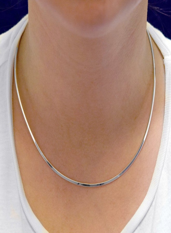 سابرينا سيلفر قلادة شوكر من الفضة الإسترليني مصنوعة يدوياً، طولها 3/32 بوصة - Image 3