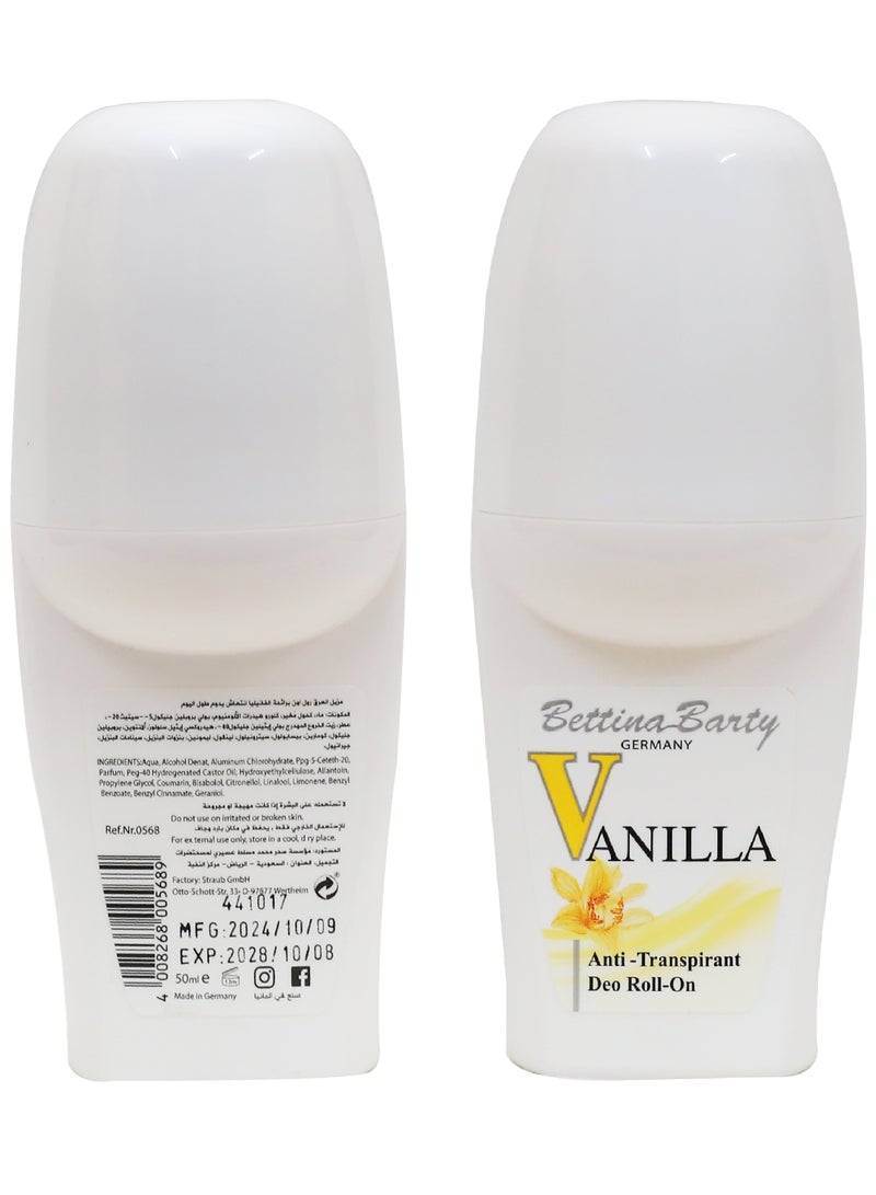 BETTINA Barty Vanilla Roll-On Deodorant, Freshness Lasts All Day  - Image 2