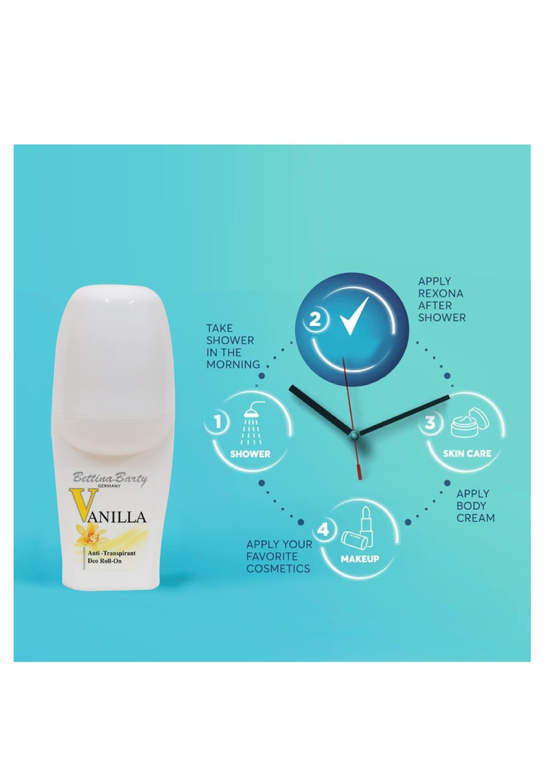 BETTINA Barty Vanilla Roll-On Deodorant, Freshness Lasts All Day  - Image 3