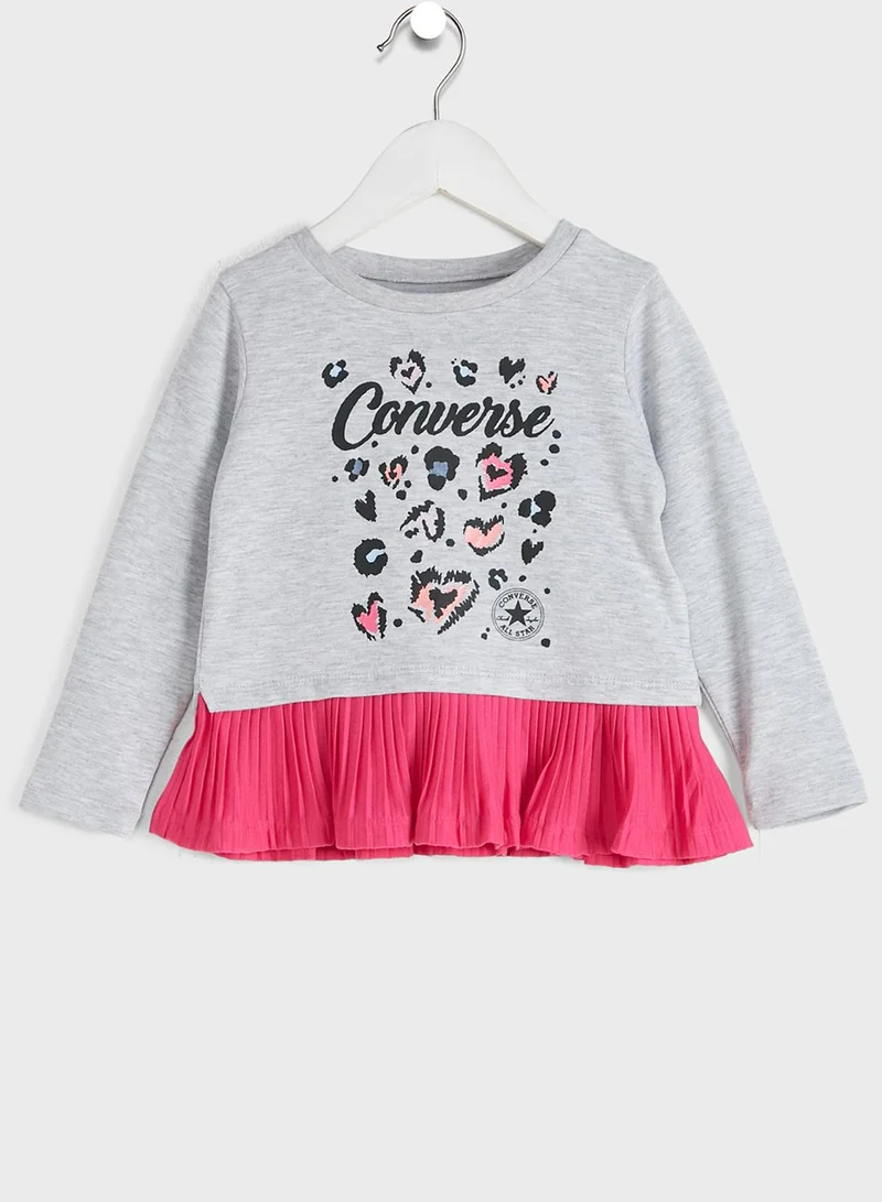 CONVERSE Infant Pleated Peplum Leggi Set