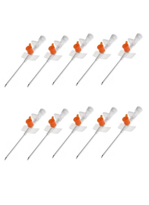 IV Cannula, 14G - Orange, Pack of 10 Pieces  (Individually wrapped)