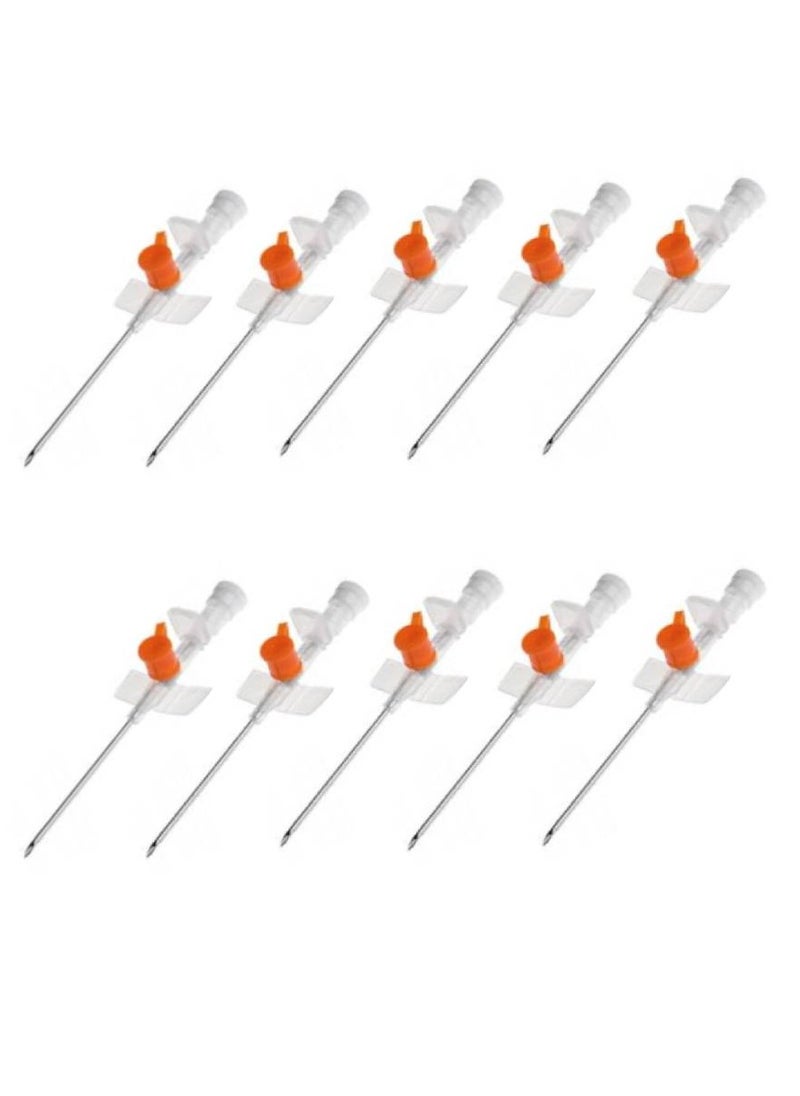 IV Cannula, 14G - Orange, Pack of 10 Pieces  (Individually wrapped)