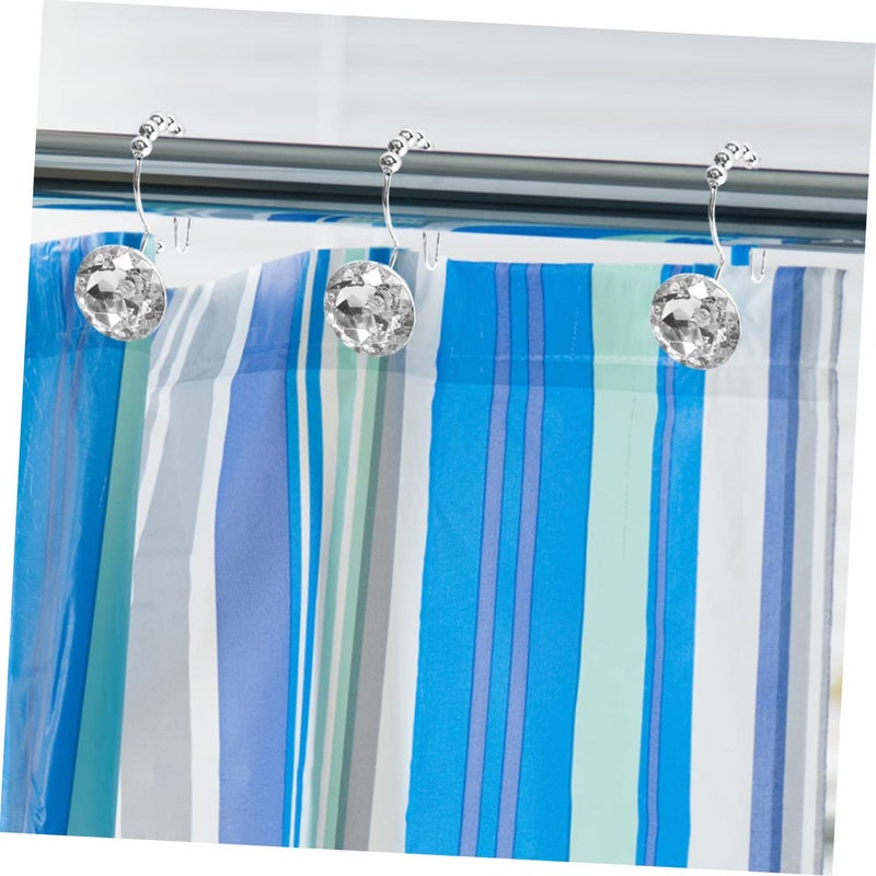 Heavy Duty Seamless Shower Curtain Hooks 12 Pack Smooth Finish Prevents Falling Unique Design - Image 5
