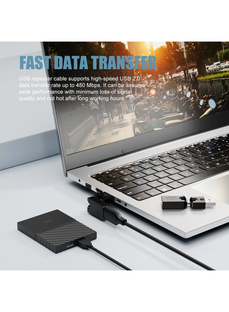 Barakah Swivel USB 2.0 Adapter, 360° Rotating Right Angle USB Extension Converter, Type A Male to Female Adjustable Twist Connector for Extension and Direction Control, Black, 2 Pack - Image 5