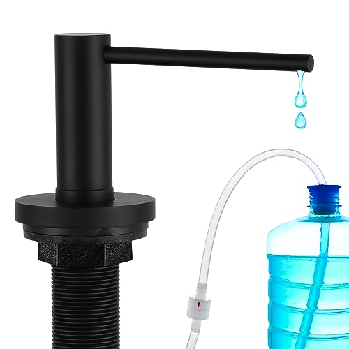Gappo Upgraded Matte Black Soap Dispenser for Kitchen Sink Stainless Steel Countertop Pump Built in Sink Soap Dispenser with 47 Extension Tube kit