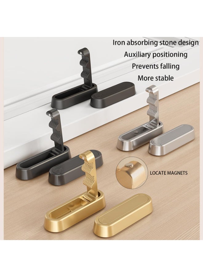 4PCS Folding Coat Hook, Heavy Duty Wall Hooks Made of Zinc Alloy, Foldable Gold Wall Hooks for Hanging Coats, Scarves, Hats, Bathrobes, Keys, Bags (Gold) - Image 4