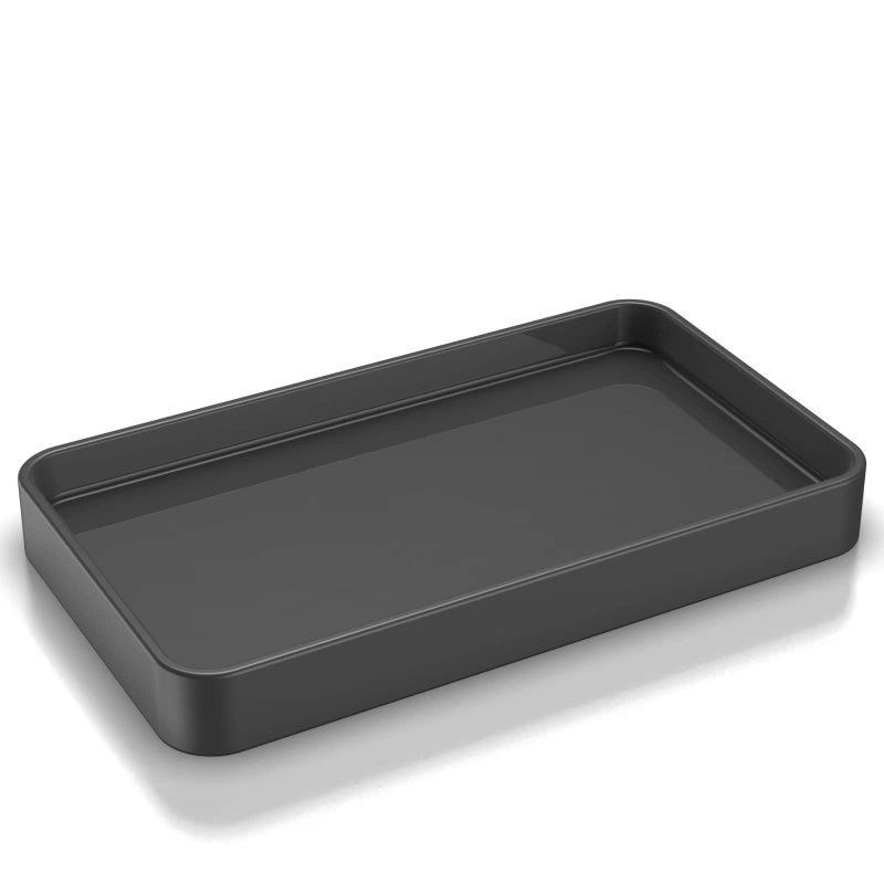 Gurygo Gurygo Vanity Tray for Bathroom 10 Ceramic Soap Dispenser Tray for Kitchen  Rectangle Ceramic Tray  Bathroom Trays for Counter  Kitchen Tray for Soap Bottles Grey Set1 
