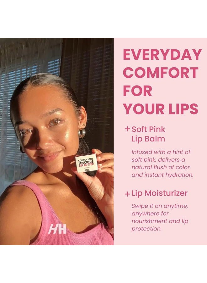 Handmade Heroes 100% Natural Tinted Lip Butter Sleeping Lip Mask, Clean Petroleum free Lip Moisturizer and Conditioner for Dry Lips. Intensive Lip Balm and Lip Therapy Skin Care with Mango butter (Light Pink) - Image 2