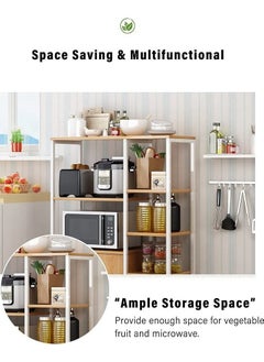 AGD Kitchen Standing Shelf / Units Kitchen Rack with Storage Cabinet 4 Tier/ Microwave Oven / Stand Spice Holder  - Image 2