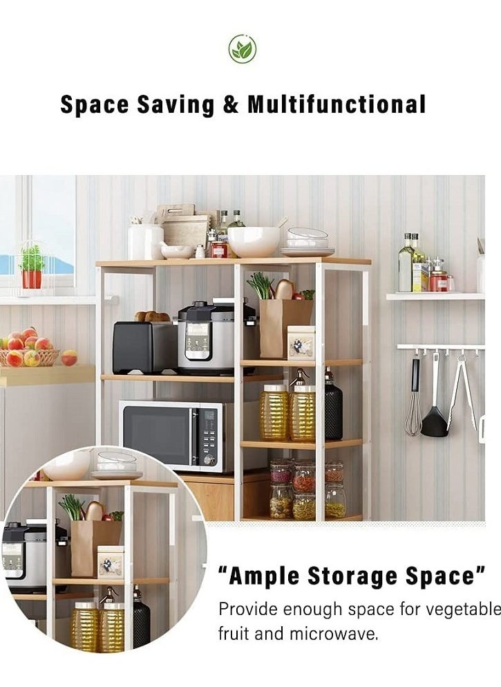 AGD Kitchen Standing Shelf / Units Kitchen Rack with Storage Cabinet 4 Tier/ Microwave Oven / Stand Spice Holder  - Image 2