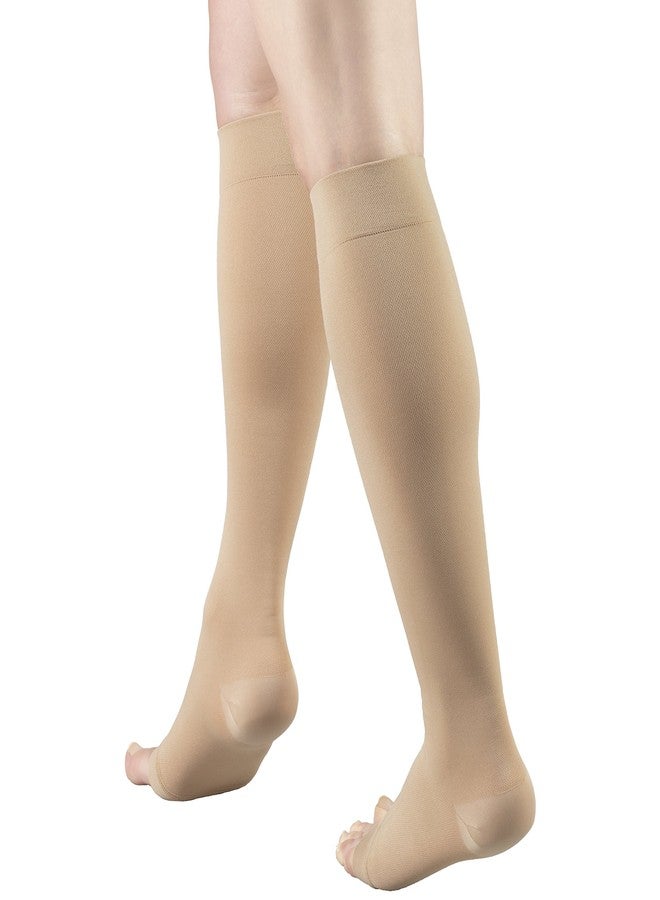 Truform Surgical Stockings, 18 mmHg Compression for Men and Women, Knee High Length, Open Toe, Beige, 3X-Large (Pack of 2) - Image 4