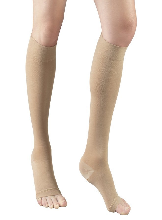 Truform Surgical Stockings, 18 mmHg Compression for Men and Women, Knee High Length, Open Toe, Beige, 3X-Large (Pack of 2) - Image 3