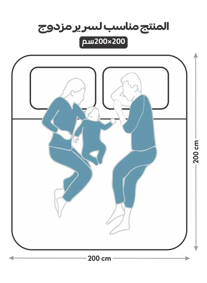 دوناتيلا المعزي مجموعة 8 قطع مزدوجة الحجم فندق نمط كل موسم القطن مزيج شريط نمط الفراش مجموعة مع غطاء قابل للإزالة وأسفل ملء البديل ، رمادي