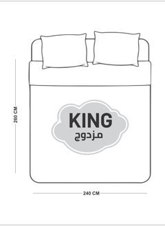 Donetella Comforter Set 8-Pieces Double Size Hotel Style All Season Cotton Blend Stripe Pattern Bedding Set With Removable Cover And Down Alternative Filling, Grey  - Image 4