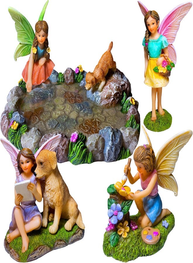 Mood Lab Fairy Garden Miniature Pond Kit - Figurines & Accessories Set of 5 pcs - Outdoor or House Decor - Image 1