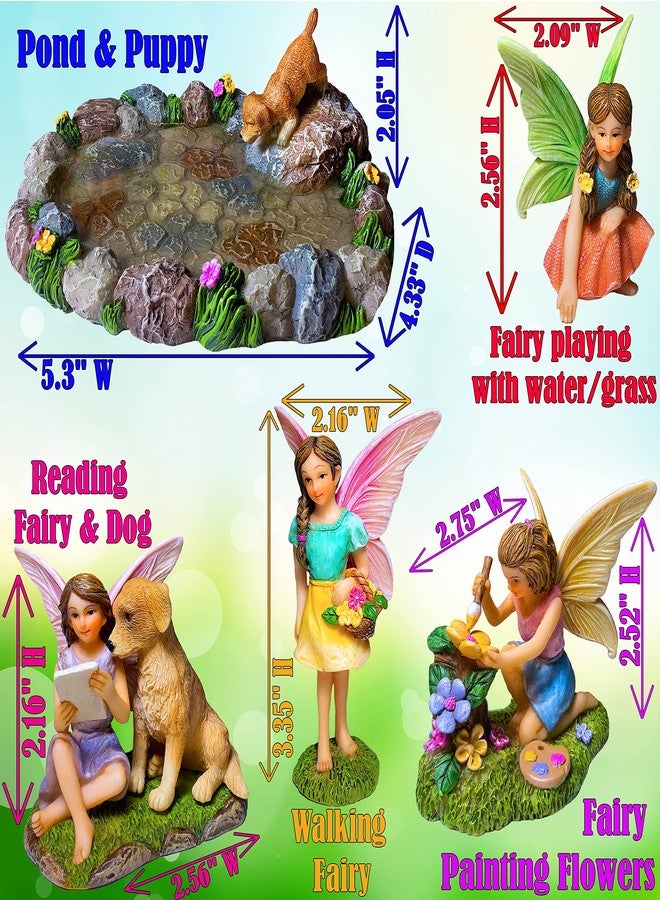 Mood Lab Fairy Garden Miniature Pond Kit - Figurines & Accessories Set of 5 pcs - Outdoor or House Decor - Image 3