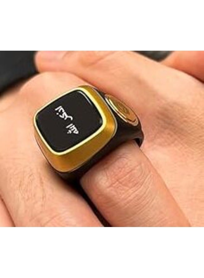 iQIBLA 18mm Zikr Ring Smart Ring with Vibration Reminder Tasbih Counter & Bluetooth Connection for Exclusive IQIBLA App & 5 Daily Prayer Reminders, Black  - Image 2