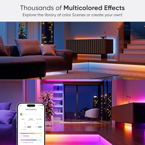 Nanoleaf Essentials Matter Bluetooth & WiFi Smart Multicolor LED Lightstrip 200" Smarter Kit (5m) - RGB & Whites, Controller, App & Voice Control (Works with Apple Home, Google Home) - Image 5