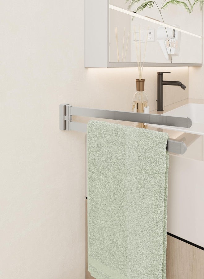 BGL Swivel Towel Bar Brushed Nickel,Two Arms Wall Mount Towel Hanger Holder for Bathroom Organizer - Image 3