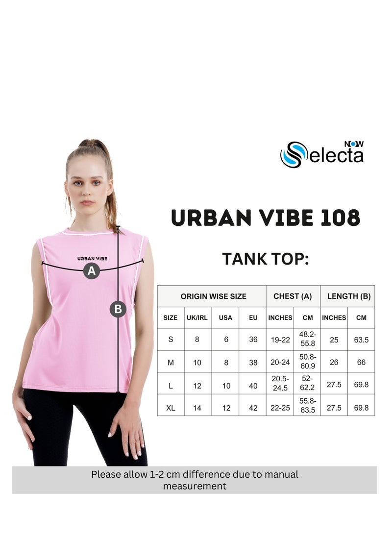 Selecta Now - Ladies Sleeveless Cotton T-Shirt Black Breathable Contrast Piping Tank Top Soft Stretchable Women’s T Shirt - Image 1