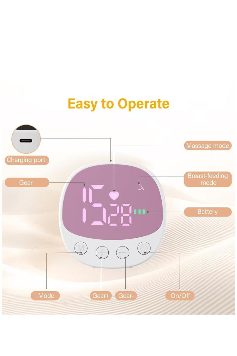 ممتاز مضخة الثدي الكهربائية الخالية من الأيدي.  عرض LED الذكي.  5 أوضاع احترافية وتعديل بدقة 15 مرحلة.  اختيار مريح للأمهات الرضاعة الطبيعية - Image 2