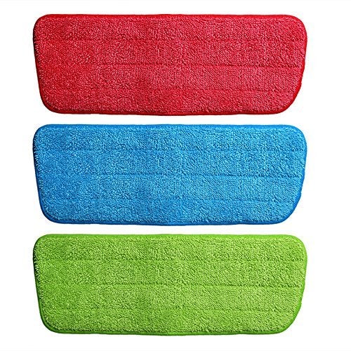 Gion Healthy Spray Mop Pads Removable Washable Cleaning Pad and Integrated Water Spray Mop Only 3 Pads Multi Color - Image 1