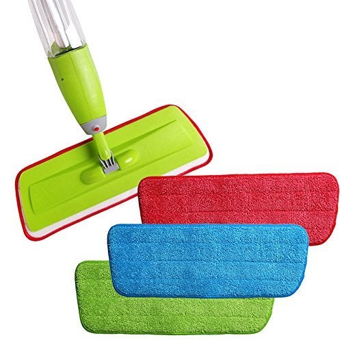Gion Healthy Spray Mop Pads Removable Washable Cleaning Pad and Integrated Water Spray Mop Only 3 Pads Multi Color - Image 2