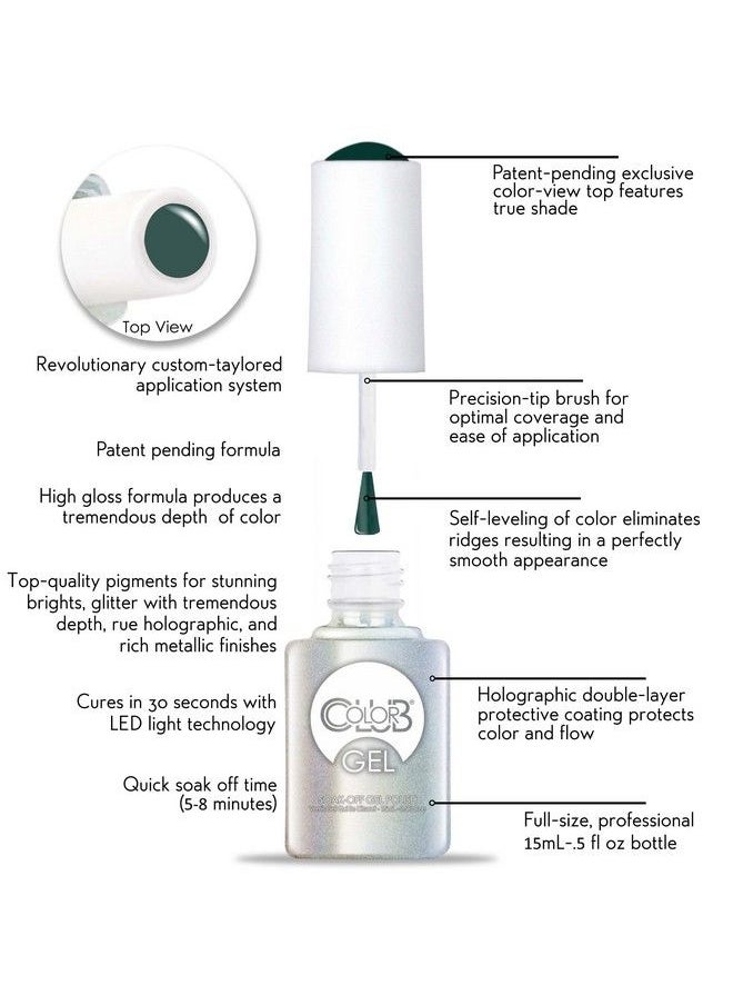 Color Club - Artsy Crafty Nail Gel Dark Green Color Polish.5 Fl Oz (15 Ml) - Image 1