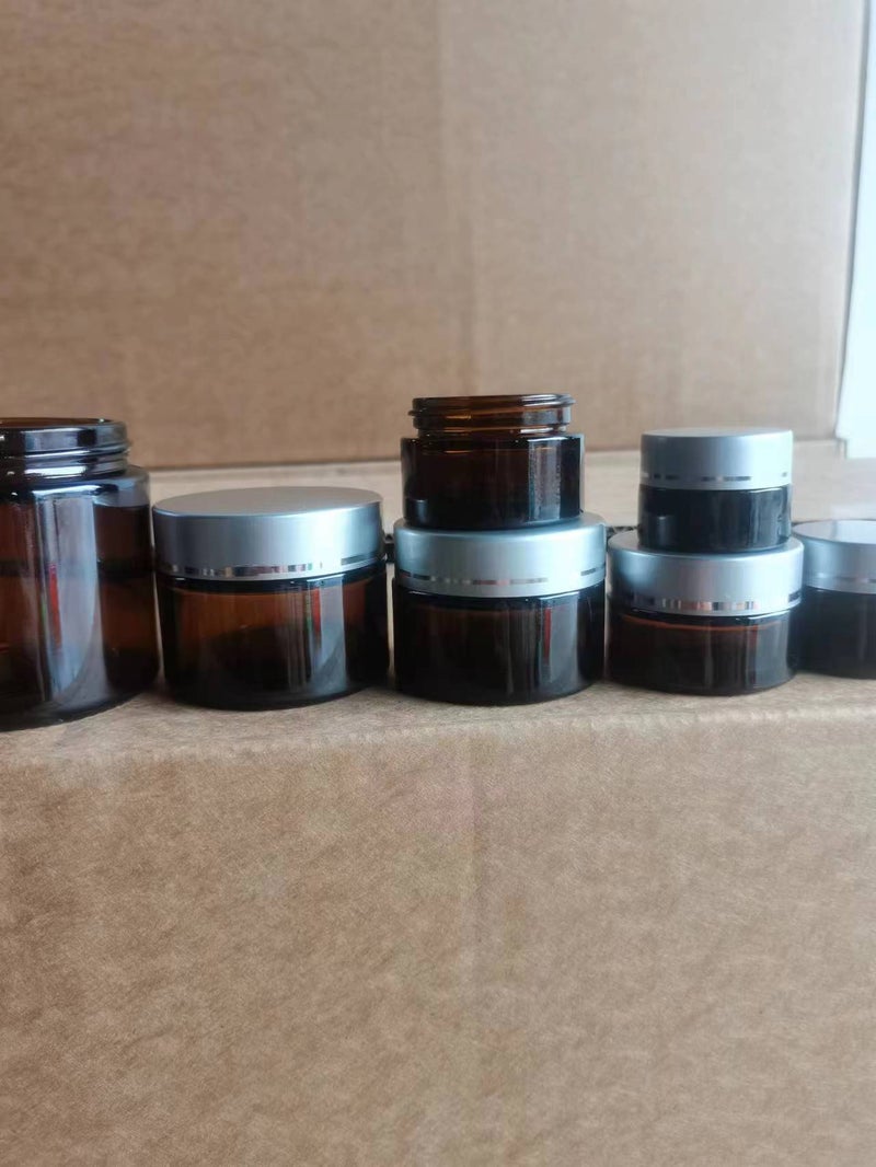 general Tea Glass Cosmetic Jar Empty Bottle with Lid for Cream Skincare - Image 1