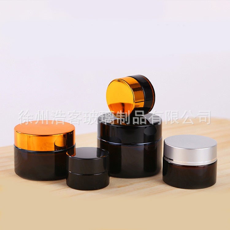 general Tea Glass Cosmetic Jar Empty Bottle with Lid for Cream Skincare - Image 2