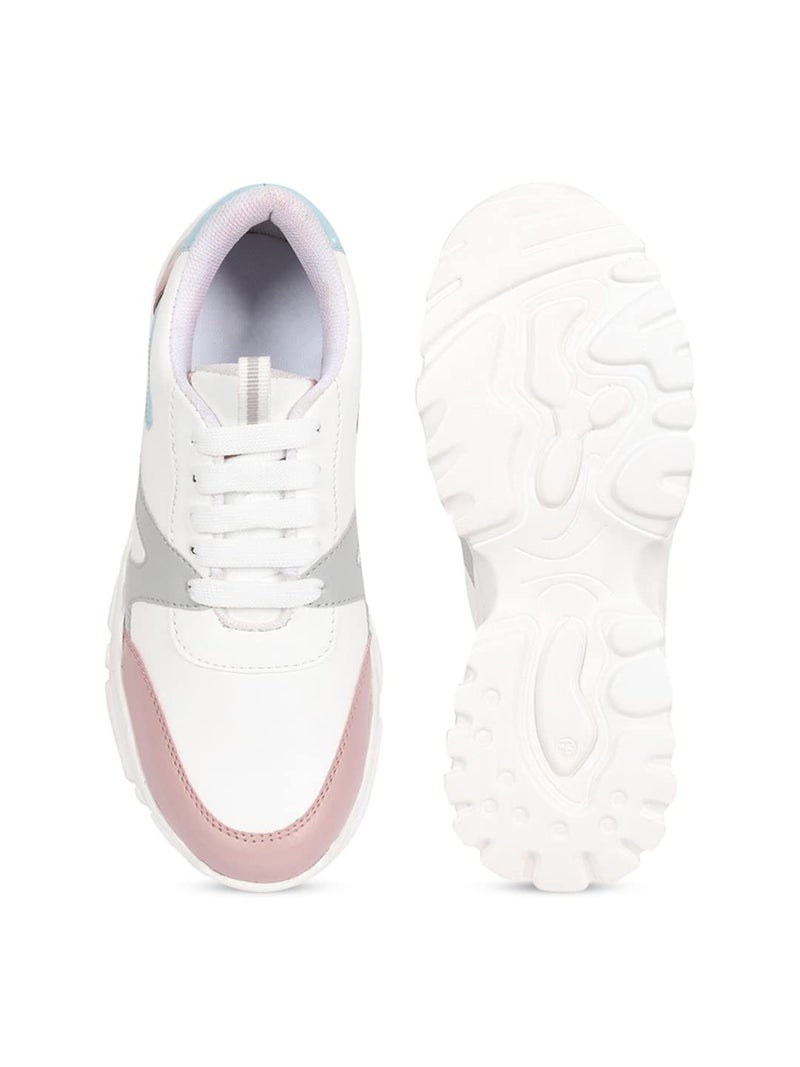 Shoetopia Girls White Casual Walking Sneakers Shoes - Image 5