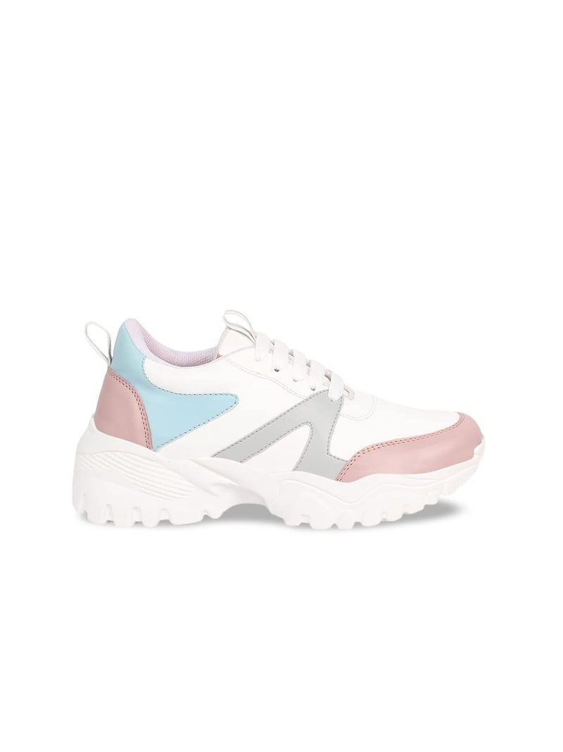Shoetopia Girls White Casual Walking Sneakers Shoes - Image 3