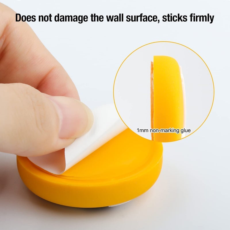 KESESU KESESU Wall Protector Door Stoppers SelfAdhesive Mute Pad Crash Shock Absorbent Shield Sticker Doorknobs AntiCollision Buffer Handle Bumper Soft Silica Gel Cushion Sliding Door Pack 4  - Image 3