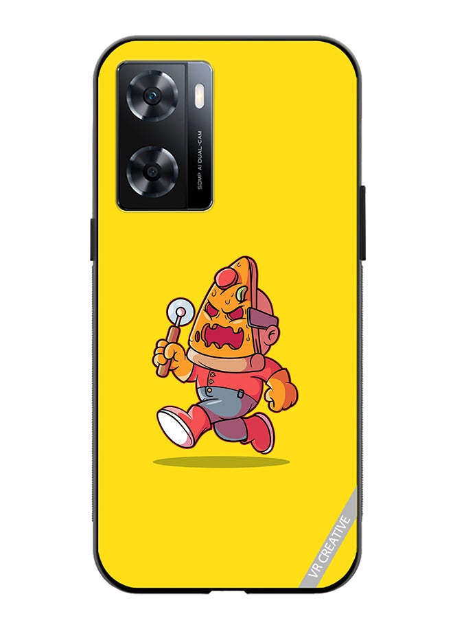 VR CREATIVE Protective Case Cover For Oppo A57/A77s Pizza Killer Design Multicolour - Image 1