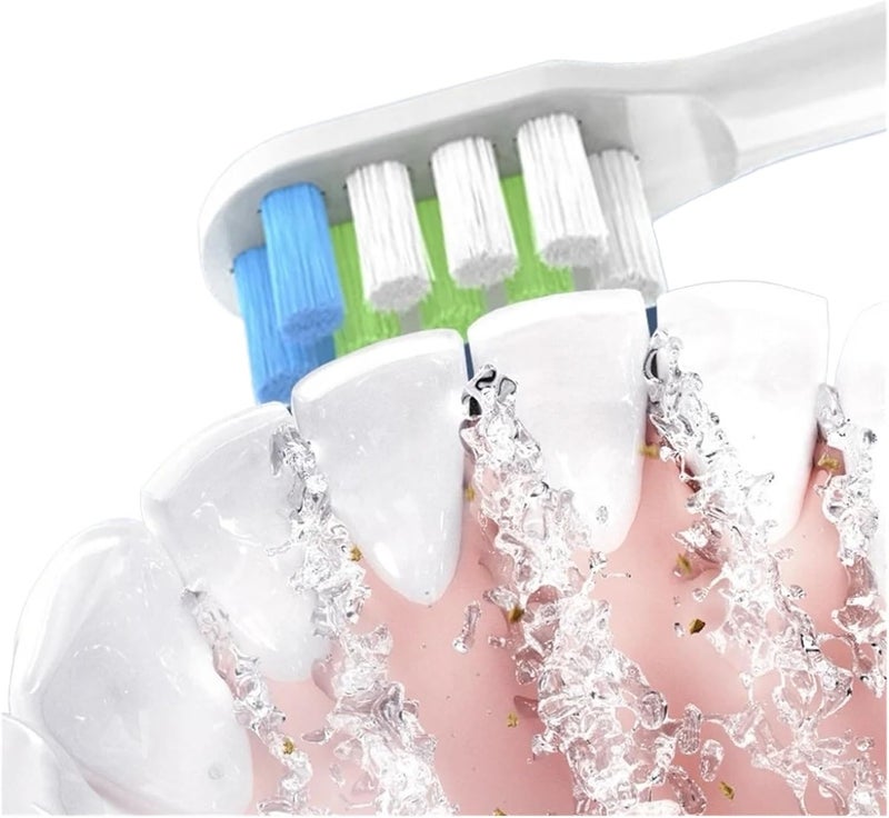 Compatible for Nandme Sonic Electric Toothbrush Replacement Heads, Soft Dupont Bristle, 4/8/16 PCS(8pcs White) - Image 4