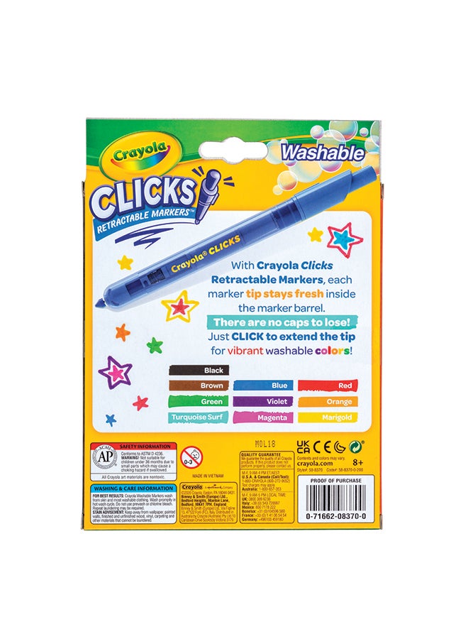 Crayola علامات قابلة للعد من كليكس، 10 قطع - Image 5