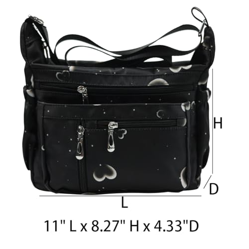 Fabuxry Purses and Shoulder Handbags for Women Crossbody Bag Messenger Bags (Floral-Heart) - Image 3