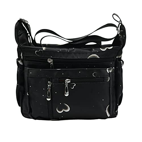 Fabuxry Purses and Shoulder Handbags for Women Crossbody Bag Messenger Bags (Floral-Heart) - Image 1