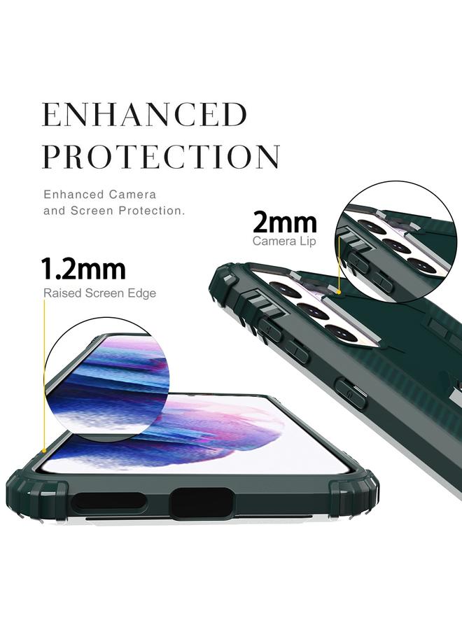 اس-توب جراب لهاتف Samsung Galaxy S21 5G مصنوع من ألياف الكربون مع حامل حلقي يدور 360 درجة - Image 3