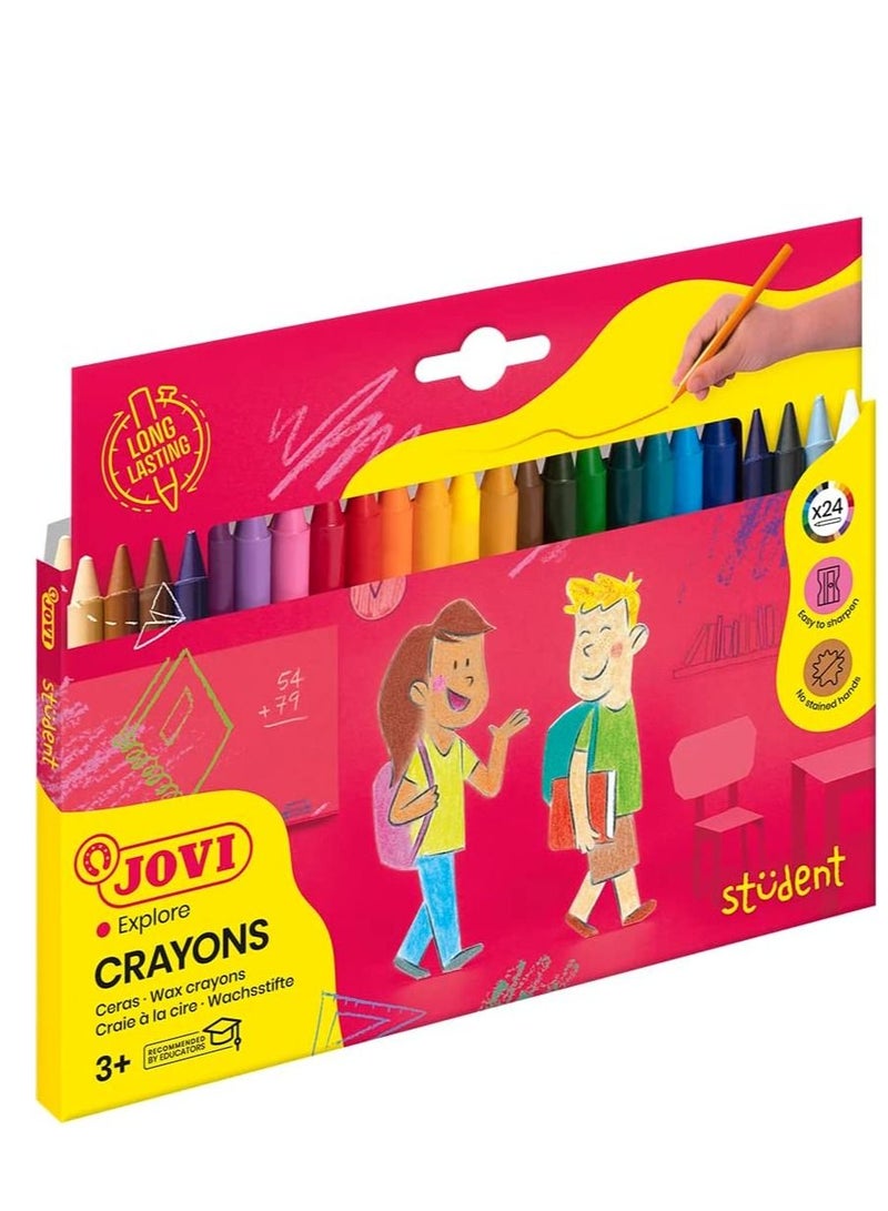 JOVI 24 قطعة من أقلام التلوين البلاستيكية متعددة الألوان - Image 1