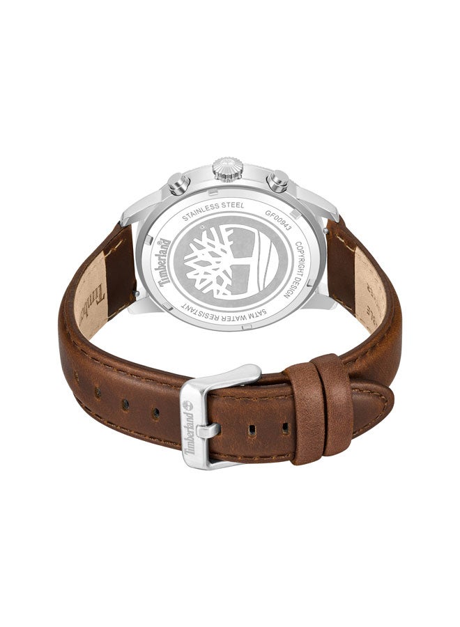 Timberland Men Parkman Black Dial Leather Strap Multifunction Watch for Men, 44mm - Image 3
