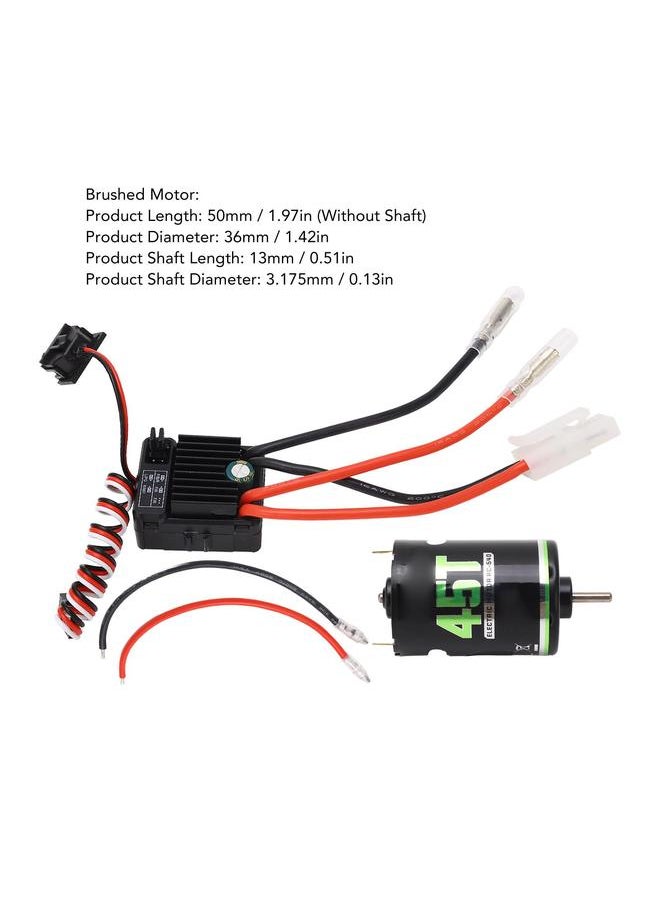 Thoraya - Motor ESC Combo Bidirectional Bearing Anti Interference Low Noise Universal High Torsion 540 Brushed Motor 60A ESC for Crawler DIY Modification 45T - Image 1