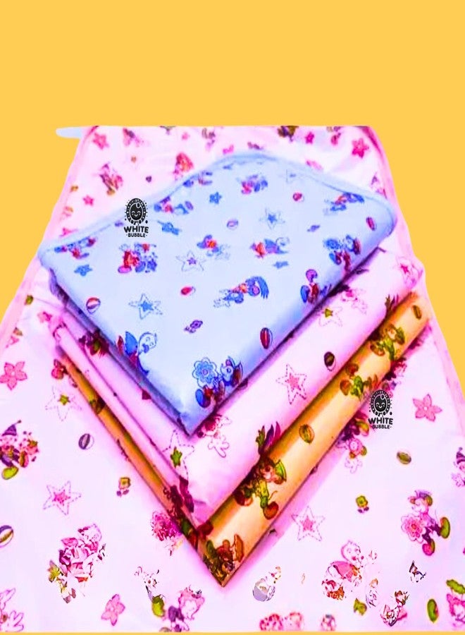 White Bubble Reusable Waterproof Baby Sheet - Anti-Piling, Cotton Bed Protector - Image 1
