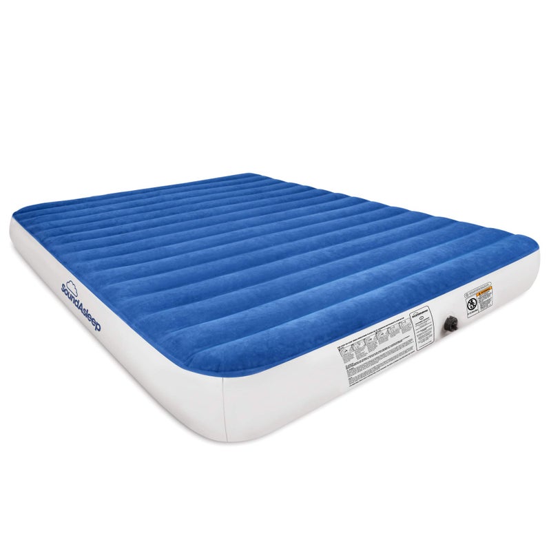 SoundAsleep Products SoundAsleep Camping Series Air Mattress with EcoFriendly PVC  Included Rechargeable Air Pump  Queen Size