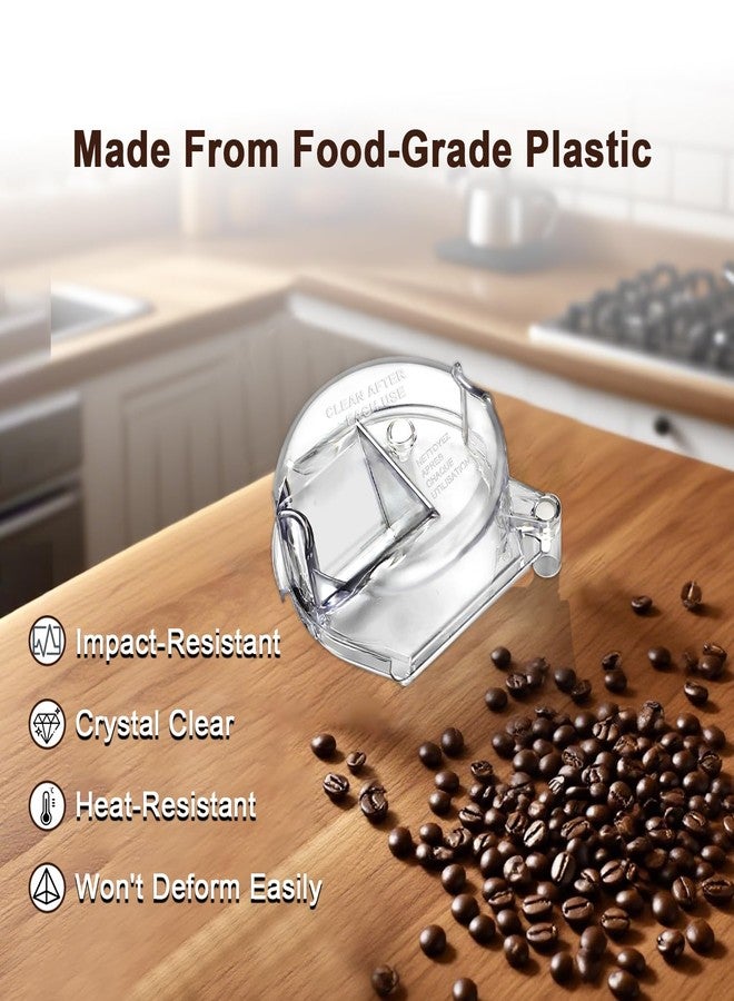 غطاء مجموعة مطحنة شفافة SDRZJX متوافق مع موديلات صانع مطحنة القهوة Cuisinart DGB-500 DGB-500BK DGB-600 DGB-600BCC DGB-625 استبدال #: DGB-500GLID - Image 4