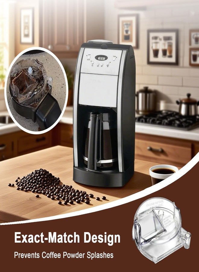 غطاء مجموعة مطحنة شفافة SDRZJX متوافق مع موديلات صانع مطحنة القهوة Cuisinart DGB-500 DGB-500BK DGB-600 DGB-600BCC DGB-625 استبدال #: DGB-500GLID - Image 3