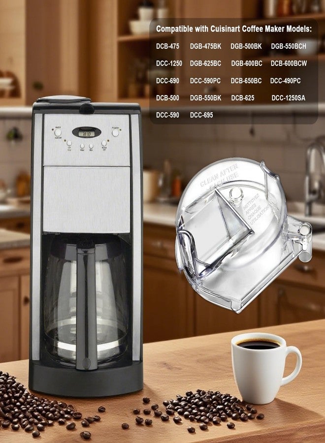 غطاء مجموعة مطحنة شفافة SDRZJX متوافق مع موديلات صانع مطحنة القهوة Cuisinart DGB-500 DGB-500BK DGB-600 DGB-600BCC DGB-625 استبدال #: DGB-500GLID - Image 5
