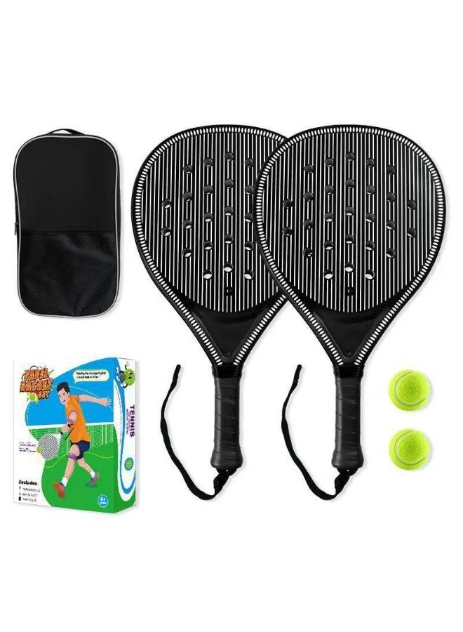 WALALLA 2 Pack Padel Tennis Racquet, Professional Paddle Tennis Racket, Lightweight Paddle Racquet  with Carry Bag, 2 Tennis for Men & Women - Image 1