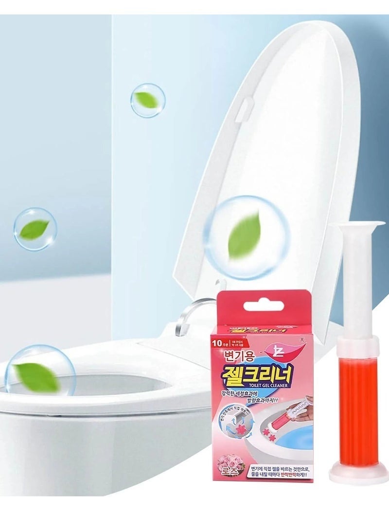 Happy Home 5Pcs Floral scented toilet gel cleaner, 120ml. A descaler and odor remover for a clean bathroom. Long-lasting freshness. Easy to use. 12 flower gels per bottle. The smell of roses - Image 4